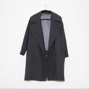 Wool oversized winter coat